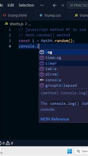 Javascript methods #7 to use the Math random method #coding #programming #javascript