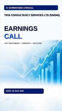 Tata Consultancy Services Ltd Earnings Call Key Takeaways | AI Summarised | TCS