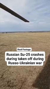 #Russian Su-25 crashes during taken off during #Russo-Ukrainian war | The Military Base