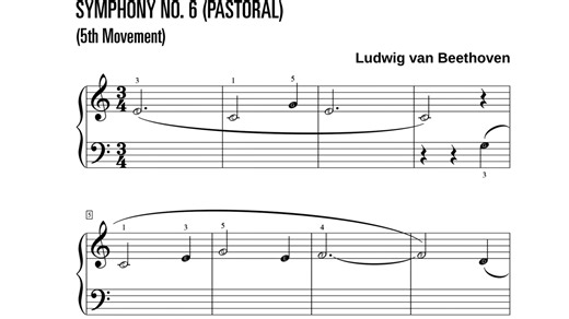 电子教具｜曲谱同步｜音乐启蒙｜钢琴启蒙｜五线谱启蒙｜音名对照｜Hal Leonard：Piano for Teens｜Symphony No. 6｜第六交响曲