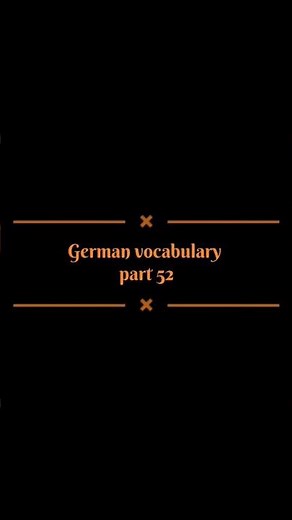 German vocabulary | Learn German | German for beginners | Free German Course | Deutsch Course