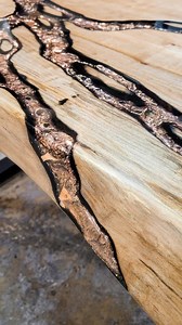 Molten Copper river coffee table, solid Copper metal & transparent resin in a Maple live edge slab ⚡🔥🌊 #UntreatedArt @untreatedart #copper #metalsmith #blacksmith #resinart #interiordesigns #coffeetable #epoxyresin #epoxy #resintable #epoxyart #resin #wood #woodworking #metalart #metalartist #woodshop #woodwork #woodworker #woodart #build #rivertable #maker #table #maple #liveedge | UnTreated