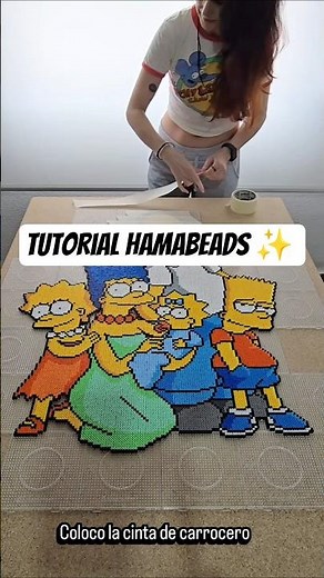 Tutorial Hamabeads ✨️ #hama #perlerbeads #thesimpsons #pixelart #lossimpson