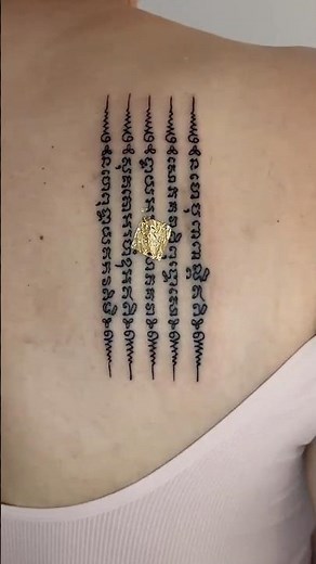Traditional Bamboo Sak Yant Hah Taew Tattoo with Blessing ✨