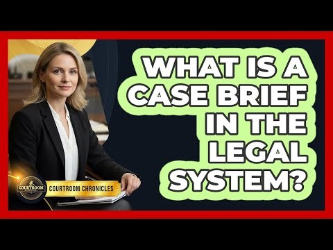 What Is A Case Brief In The Legal System? - Courtroom Chronicles
