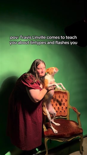 NIU Photography on Instagram: "Travis Linville came to teach ARTD 460 about tintypes today!! that light is BRIGHT!!!!!"