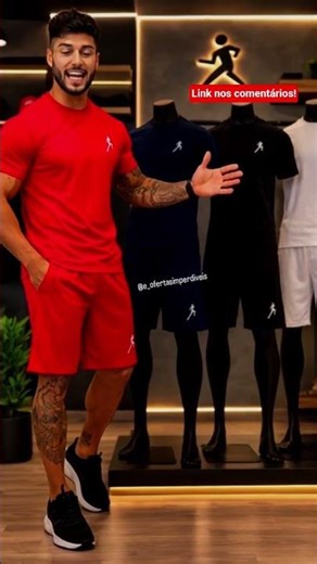 Conjunto Blusa e Short Masculino para Treino, Academia