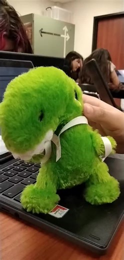 First day of school for Dan Dee the school dino