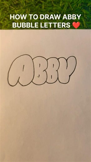 Abby Name in Bubble Letters 💕 | Easy & Cute Lettering Tutorial