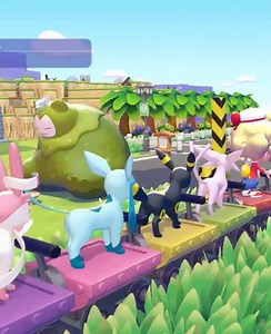 Eevee Rainbow Train in Pokopia