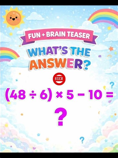 Maths Challenge 🔥 Comment Your Answer! #braingame #games #shorts #jomindzone