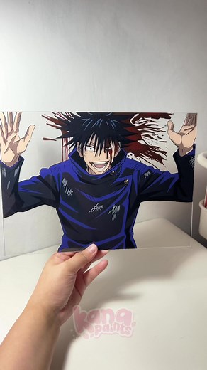 Megumi Fushiguro Glass Painting Scene Recreation