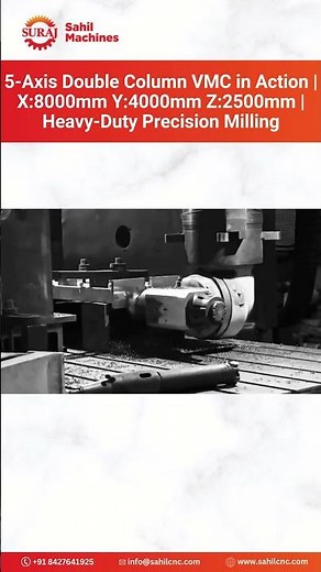 Suraj 5-Axis Double Column VMC | Large Component Milling with Multi-Axis Precision | Sahil Machines