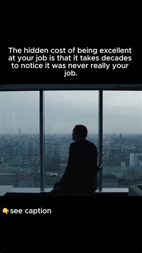The hidden cost of being excellent at your job is that it takes decades to notice it was never...