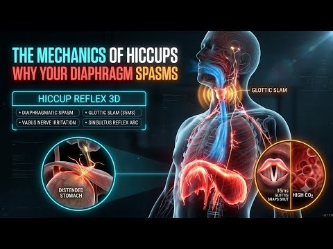 Why You Get Hiccups: 3D Medical Animation of Diaphragm Spasms & Vocal Cord Slams