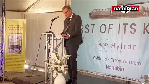 ‘NAMIBIA FIRST’ … Thorsten Hunter, Germany’s ambassador to Namibia, says Germany is interested in importing minerals, however, Namibia comes first and needs to profit from green hydrogen projects for economic growth. He says Hylron’s industrial green iron will be the first of its kind and will provide Namibia with various opportunities. ‘Project Oshivela’ proves Namibia can climb up the value chain, he says, and the country should capitalise on this inflow of consistent revenue. Video: Shania La