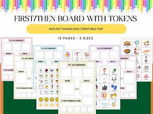 First-then Board With Tokens, Visual Support, Behavior Support, Autism Visual Schedule, ABA Therapy Tool, Diverse Needs, Editable Chart - Etsy Australia