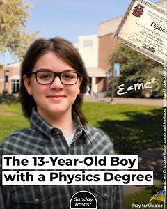 1K reactions · 200 shares | Elliott Tanner is only 13 but he’s already a brilliant 易 physicist. | Sunday Roast | Facebook