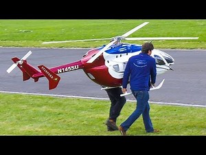 WORLD`S LARGEST RC MODEL TURBINE HELICOPTER EC 145 EUROCOPTER!! / Jet Power Fair 2017