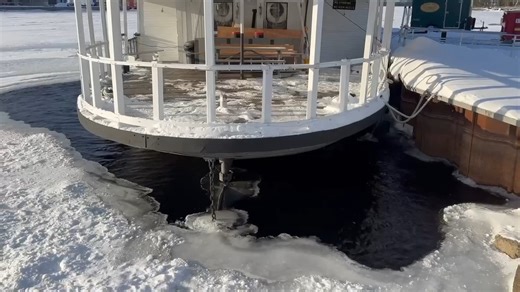 Moosehead Lakeshore Journal on Instagram: "❄️🚢 Ever wonder how the Kate stays in the water all winter? This up-close look shows the bubblers/aerator system that keeps the water moving and prevents ice from forming around the Kate, allowing her to safely remain in the water through the cold months. The system creates an open area that protects the vessel from ice damage — even during some of Moosehead’s coldest stretches."