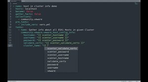 Gather Info about all VMware ESX/ESXi Hosts in a given Cluster - Ansible vmwarehostconfiginfo