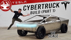 We're building a half scale replica of Tesla's Cyber truck. Measuring 10' long, it'll seat two people, and have MORE TORQUE than an F150. Don't believe us? Watch the whole series and see the result! In this video we create the frame, and pick up the motors/electronics to be used. | The Hacksmith