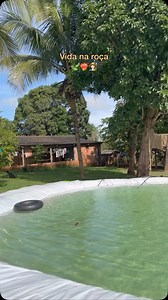 514K views · 44K reactions | Faxina na piscina de lona que tem aqui no sítio. 﫧 . . . . . . . . #piscinadelona #piscinanatural #vidanaroça #piscinanositio | Letícia Gabrielli | Facebook