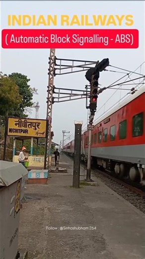 Absolute Block Signalling System Of Indian Railways #indianrailways#yt#railway#viral#shortsindia#yt