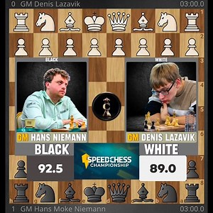 16K views · 201 reactions | Hans Niemann Insane Roller Coster Game Ever Against Denis Lazavik - Speed Chess Championship 2025, Quarterfinals Game 12 | Chess Infinity | Facebook