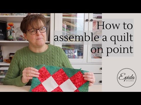 How to assemble a quilt on point
