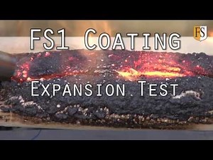 Fire Protective Cable Coating In A Fire Test. FS1 intumescent coating expansion test.
