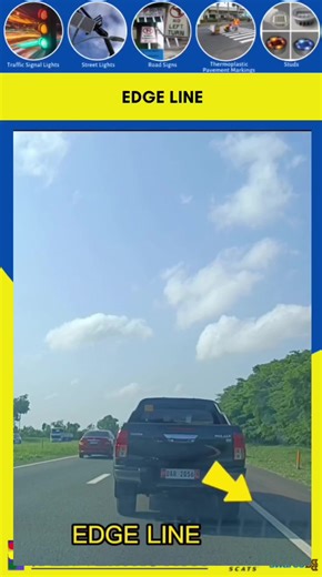 Edge Line (Explained) #markings #Solid #white #road #roadsafety #traffic #TrafficRules #driving #drivingtips #cars #road #fbreels #reels2023 #reelsvideo #reelsfb #reelsviral | Road Traffic