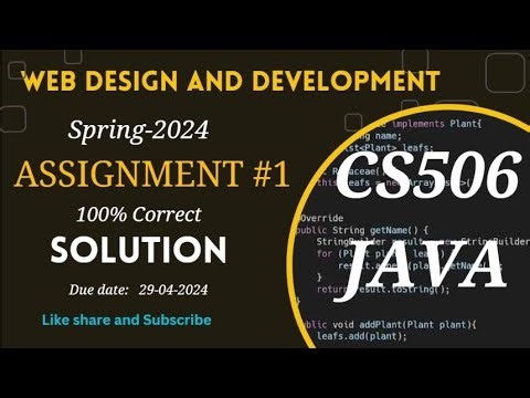 CS506 Assignment 1 Solution 2024 | CS506 Assignment No 1 Solution 2024 | Spring 2024