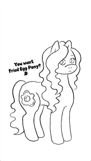 Fried egg pony idk 🍳 #mlp #digitalart