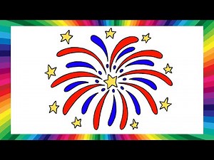 How to Draw Fireworks for 4th of July 🎆 EASY