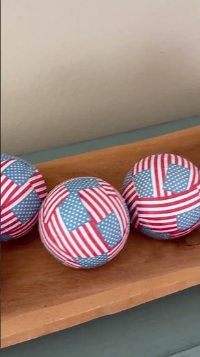 DIY Patriotic Decoupage Balls – Easy 4th of July Craft Idea