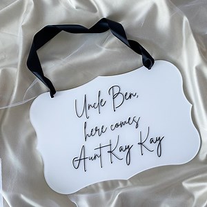 Here Comes the Bride Wedding Sign for Ring Bearer, Ring Bearer Sign, Bride Entrance Sign, Acrylic Wedding Decor, Flower Girl, Bridal Party - Etsy