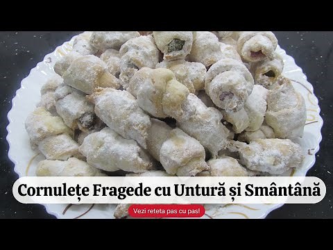 Cornulețe Fragede cu Untură si Smântână Rețetă Pas cu Pas