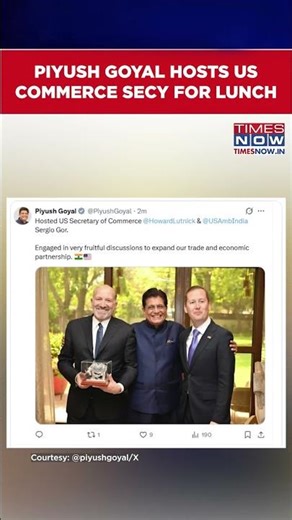 Piyush Goyal Hosts US Commerce Secy And US Ambassador To India For Lunch #shorts