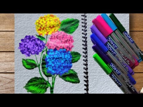 "Master the Art of Drawing Stunning Hydrangeas: Step-by-Step Tutorial for Beginners!"