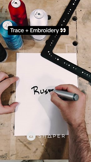 Write it, vectorize it, embroider it! There are unlimited possibilities - whether it’s names, drawings, logos, or something else! We loved using our @brothersews machine 🧵 🪡 ‌ Trace works in three steps: • Place the Trace Frame over your drawing • Capture using the Trace App on your phone • Export the SVG for use with your favorite fabrication tool or graphic design program ‌ It’s not too late to back the Kickstarter - but only a few days remain to snag the deepest discount available. Purchase