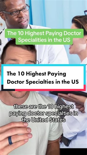 The 10 highest paying doctor specialties in the US Source: @The White Coat Investor #careertips #highestpayingjobs #financetips #financialliteracy #medicaljobs #greenscreen
