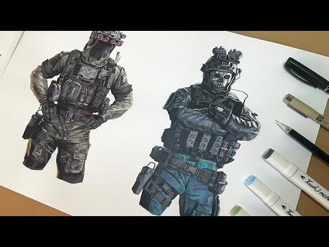 Ghost COD markers drawing time-lapse