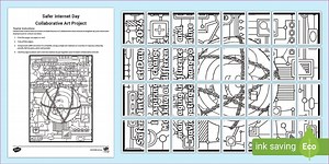 Safer Internet Day Collaborative Colouring Poster
