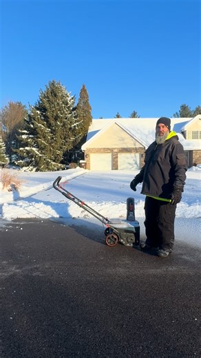 Kenny Cooper on Instagram: "Just another video showing that battery powered snowblowers are just as capable as gas powered snowblowers. This is the @senixtools 18” wide single stage snowblower it’s currently on sale for $259 which is a heck of a bargain IMO! It cleared a 30’x90’ driveway with just one set of 8.0ah batteries. It comes with two 5.0ah batteries. The driveway was 6” deep of a fairly light snow, not quite powder. End of the driveway was about 1’ deep and it went through it no problem