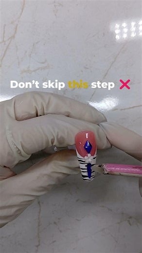 DIY Zebra Nail Design with 3D Gem #nailart