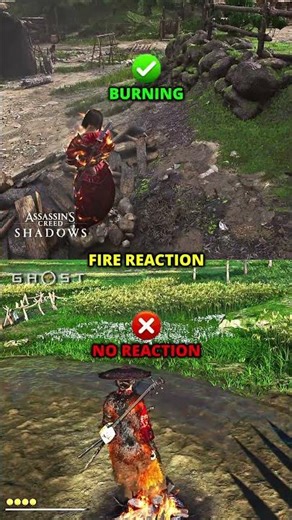 Burn Reaction Test | #assassinscreedshadows vs #ghostofyotei