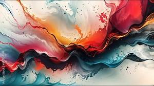 use a mix of digital and hand-drawn techniques to craft a unique concept art background for a captivating business banner with top-tier illustrations