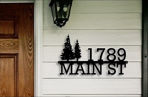 Home Address Sign | Custom Image Metal Address Sign | Personalized Metal Address Sign - Etsy