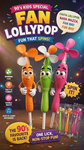 😍 Only 90's Kids Will Remember This Fan Lollypop!